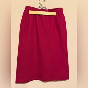 Pendleton 100% Virgin Wool Vibrant Red A-Line Skirt Size 4